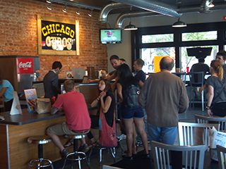 Customers inside the Clifton restaurant