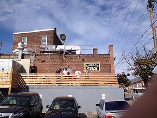 Exterior of the Cincinnati restaurant with patio