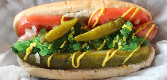 Chicago-style hot dog